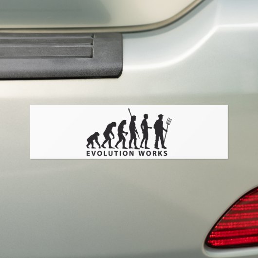 evolution farmer bumpersticker (Op auto)