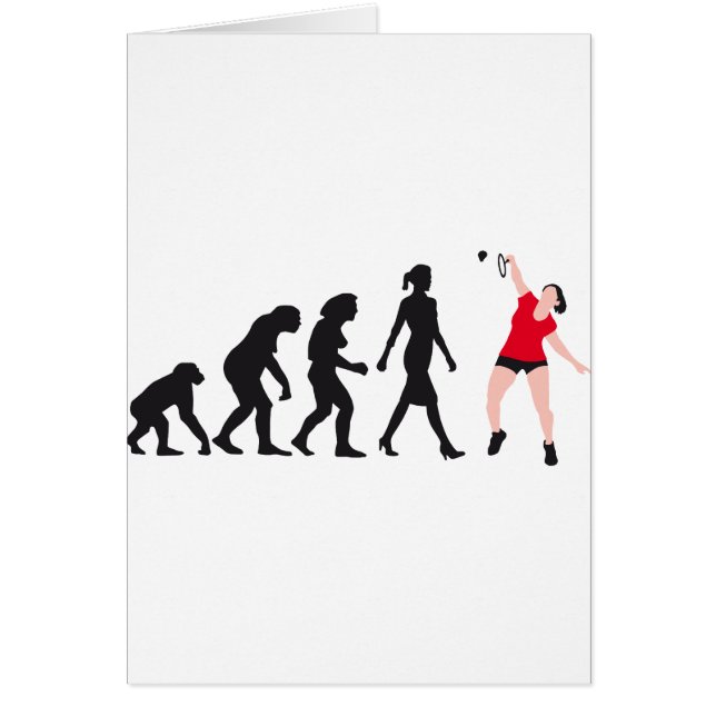 evolution female badminton player (Voorkant)