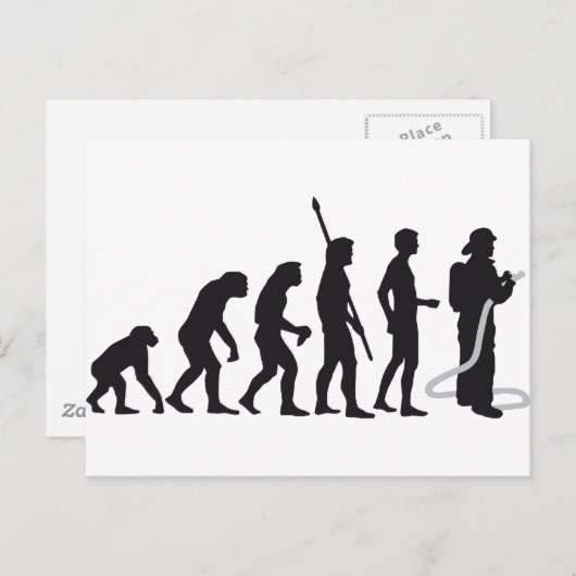 evolution firefighter briefkaart (Voorkant / Achterkant)