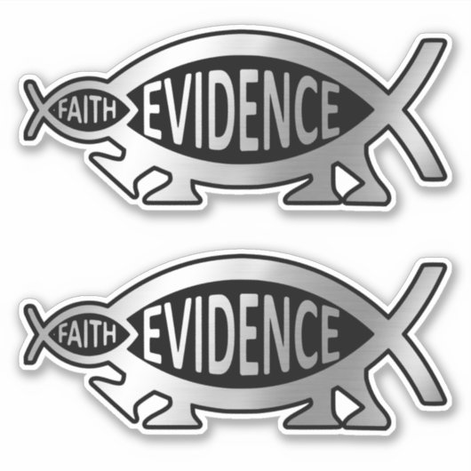 Evolution - Foi / Preuve x 2 Sticker (Devant)