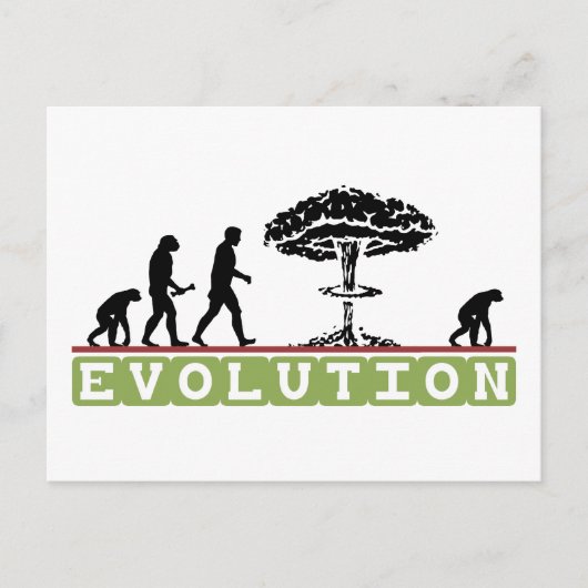 Evolution Funny Evolve Briefkaart (Voorkant)