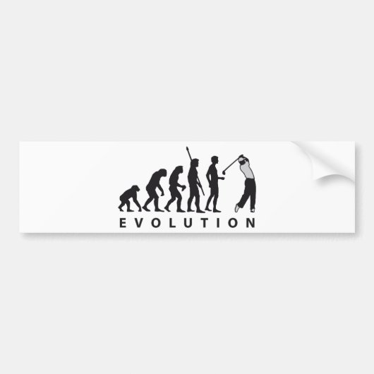 evolution golf bumpersticker (Voorkant)