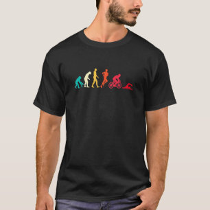 Evolution Grafische Triatlon Hardlopen Zwemmen Bik T-shirt