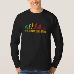 Evolution Grafische Triatlon Hardlopen Zwemmen Bik T-shirt