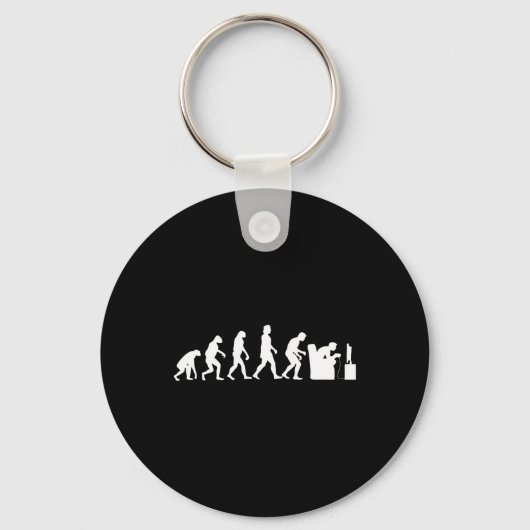 Evolution Grappige Retro Videogame Gamer Nerd Gift Sleutelhanger (Voorkant)