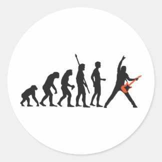 evolution guitar ronde sticker