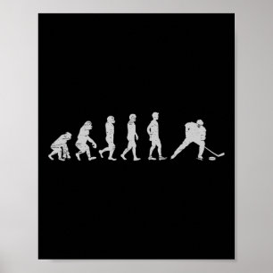 Evolution Hockey Speler Puck Net Doel Doelman D Poster
