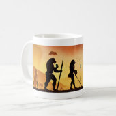Évolution humaine de Cavewoman à Modern Day Mug D (Devant gauche)