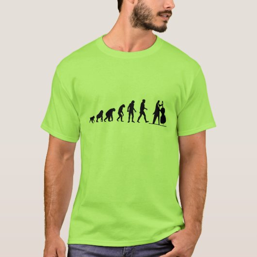 Évolution humaine : T-shirt de bassiste (Devant)