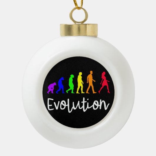 Evolution Keramische Bal Ornament (Voorkant)