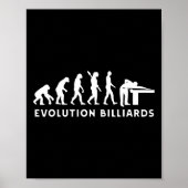 Evolution Menselijke Biljart Heren spelen Billia Poster (Voorkant)