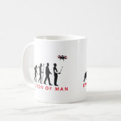 evolution of man controlling drone koffiemok (Voorkant links)