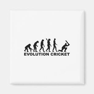 Evolution Of Man Cricket T-shirt Magneet