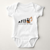 evolution of man excavator driver romper (Voorkant)