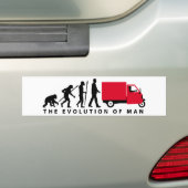 Evolution of man Piaggio Ape mini transporter Bumpersticker (Op auto)