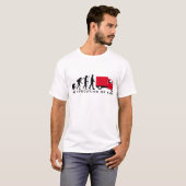 Evolution of man Piaggio Ape mini transporter T-shirt (Voorkant volledig)
