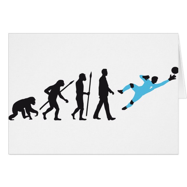 evolution of man soccer goal keeper (Voorkant Horizontaal)