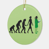 evolution of woman female doctor keramisch ornament (Links)
