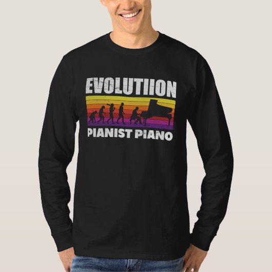 Evolution Piano Musician Keyboard Orchestra  6 T-shirt (Voorkant)