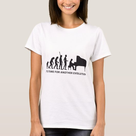 evolution piano t-shirt (Voorkant)