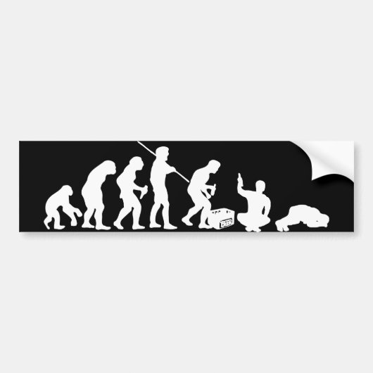 Evolution – Saufen / Party Bumpersticker (Voorkant)