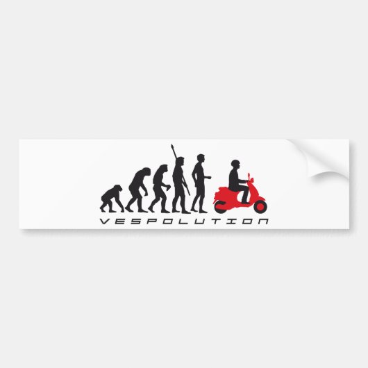 evolution scooter bumpersticker (Voorkant)