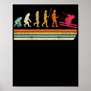 Evolution Ski Winter Sport Gift for Skiing Poster