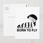 Evolution Skydiving, geboren om te vliegen Briefkaart (Voorkant / Achterkant)
