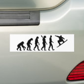 Evolution-snowboarden Snowboard Bumpersticker (Op auto)