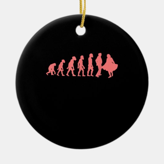 Evolution Square Dance Graphic Design Perfect Gift Keramisch Ornament (Voorkant)