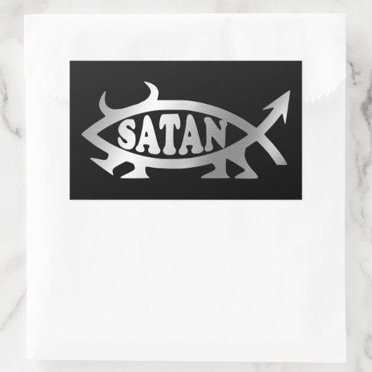 Evolution - Sticker Satan + Rectangulaire (Sac)