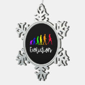 Evolution Tin Sneeuwvlok Ornament (Rechts)