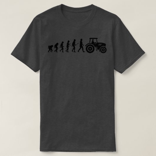 Evolution Tractor Driver Farmer Agriculture Field T-shirt (Design voorkant)