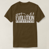 Evolution Triathlon Funny Triathlete Caveman print T-shirt (Design voorkant)