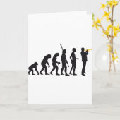 evolution trumpet player kaart (Gele Bloem)