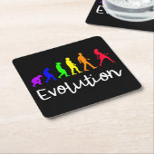 Evolution Vierkante Kartonnen Onderzetter (Schuin)