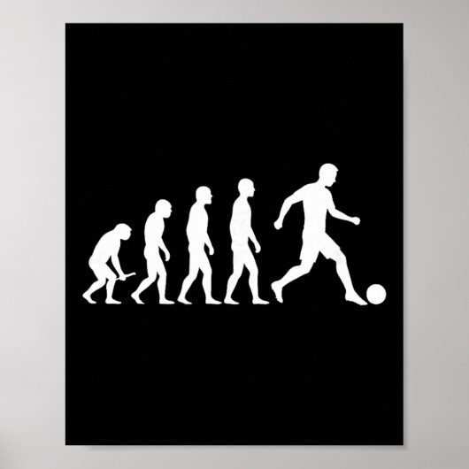 Evolution Voetbalshirt Grappig Evolution Design Vo Poster (Voorkant)