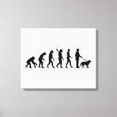 Evolution Walk de hond Canvas Afdruk (Voorkant)