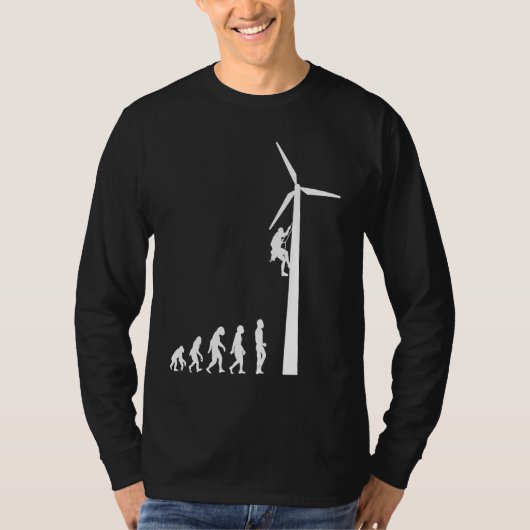 Evolution Wind Turbine Energy Windmill T-shirt (Voorkant)