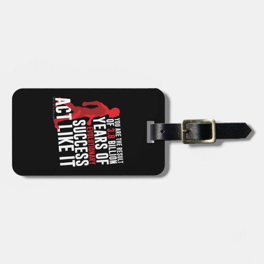 Evolutionair succes bagagelabel (Voorkant horizontaal)