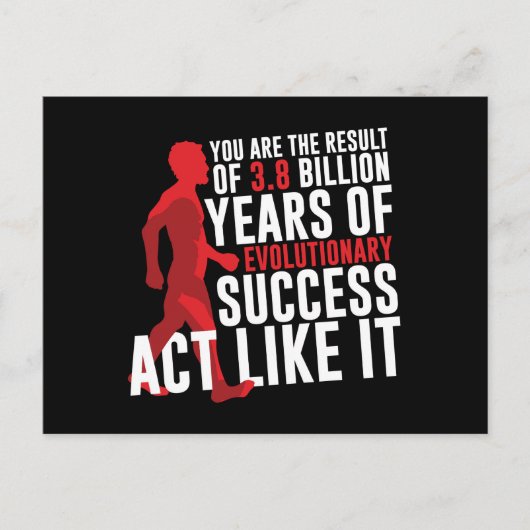 Evolutionair succes briefkaart (Voorkant)