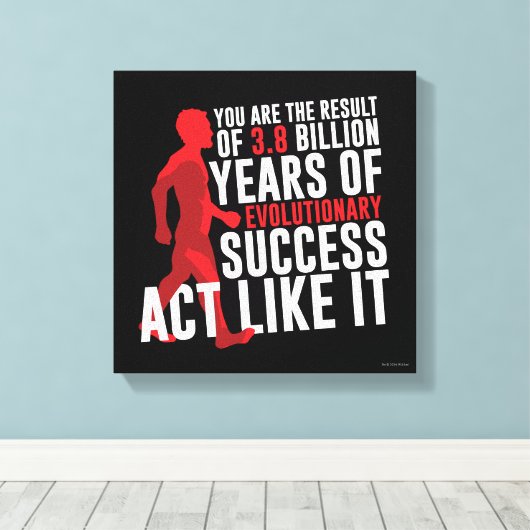 Evolutionair succes canvas afdruk (Insitu (Houten vloer))