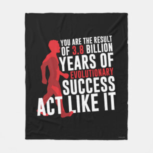 Evolutionair succes fleece deken