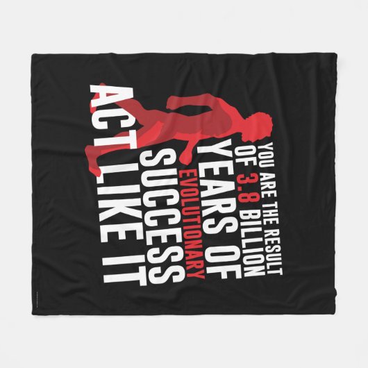 Evolutionair succes fleece deken (Voorkant (Horizontaal))