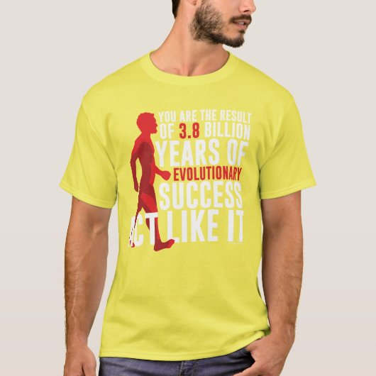 Evolutionair succes t-shirt (Voorkant)