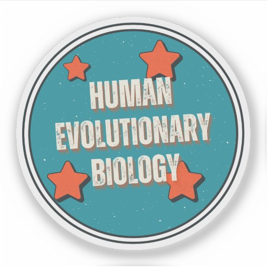 evolutionaire biologie van de mens sticker (Voorkant)