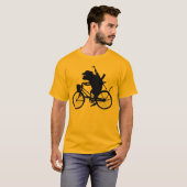 Evolutionaire muisfiets t-shirt (Voorkant volledig)