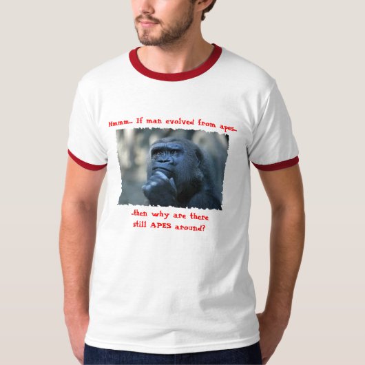 Evolutionaire vraag t-shirt (Voorkant)