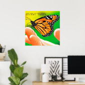 Evolve aan geweldloosheid. Word Vegan. Poster (Thuiskantoor)