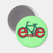 Evolve Fiets Kunst voor Tshirts, Kleding Magneet (Voorkant / Achterkant)